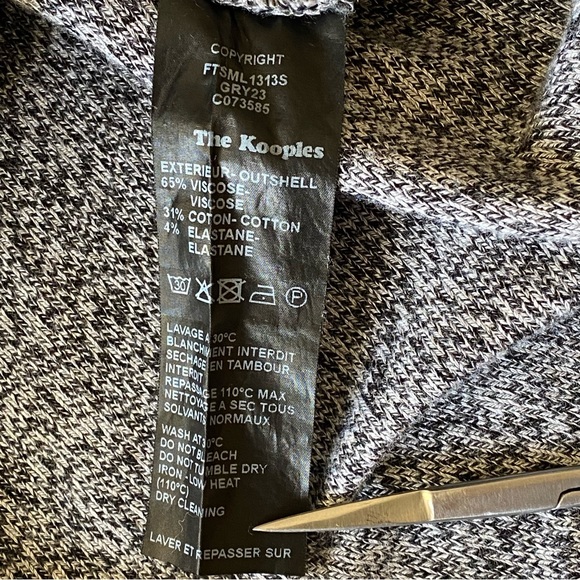 Sport The Kooples grey sweater oversize comfy cozy pullover - Picture 4 of 9